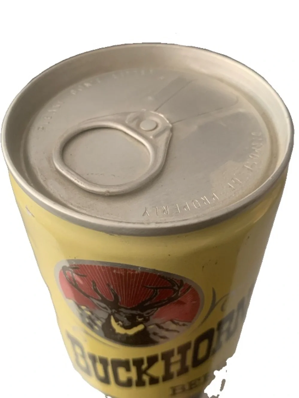 Vintage Beer Can Buckhorn Beer Olympia Brewing Pull Tab Empty Aluminum Can